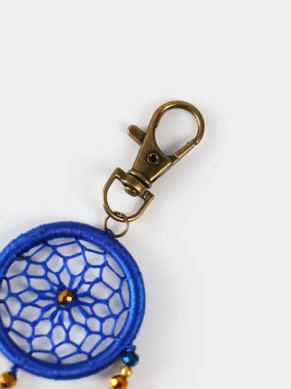 Брелок ловец снов, 17 см, ярко-синий