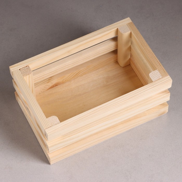 Кашпо деревянное 20×13×9.5 см Кашпо деревянное 20×13×9.5 см "Classic", трёхреечное, натуральный Дарим Красиво