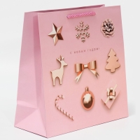 Пакет квадратный &laquo;С Новым годом!&raquo;, 30 х 30 х 12 см, Новый год