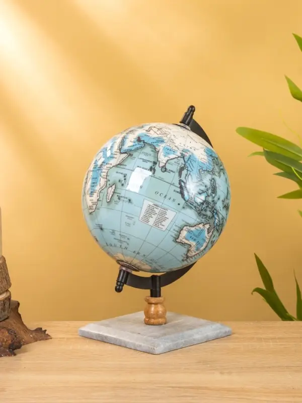 Глобус сувенирный 18х15х25 см, подставка мрамор