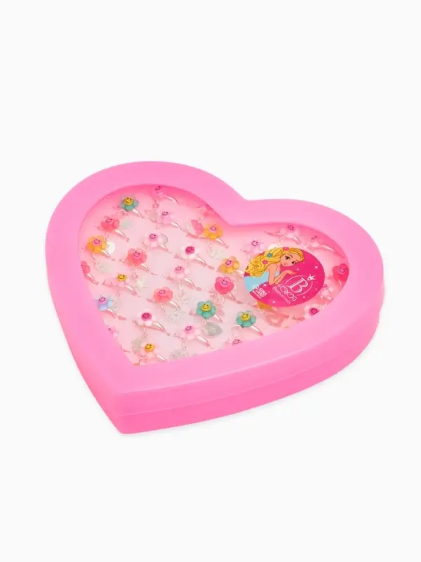 Кольцо &laquo;Выбражулька&raquo;, цветок смайлик с подвеской, безразмерное, МИКС, фасовка 36 шт.