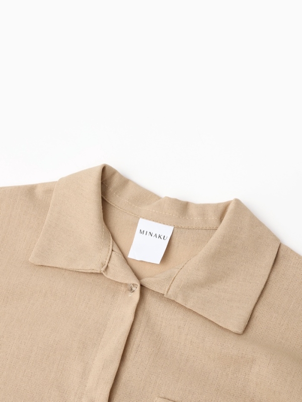 Рубашка для девочки MINAKU, цвет бежевый, рост 146 см