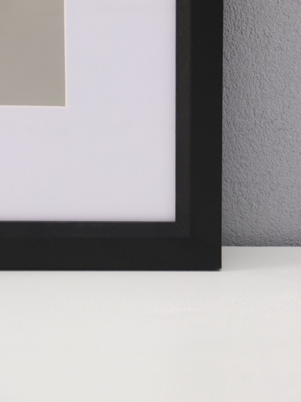 Фоторамка МДФ "Anna" 30х40 см, с паспарту (21х30 см), чёрный (пластиковый экран)