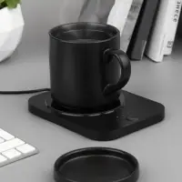 Кружка с подогревом и беспроводной зарядкой Dual Base Plus, черная