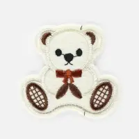 Термоаппликация &laquo;Мишка с бантиком&raquo;, 5.5&times;6 см, бежевая