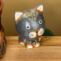 Сувенир &laquo;Котик&raquo;, 8&times;7&times;10 см, дерево, серый