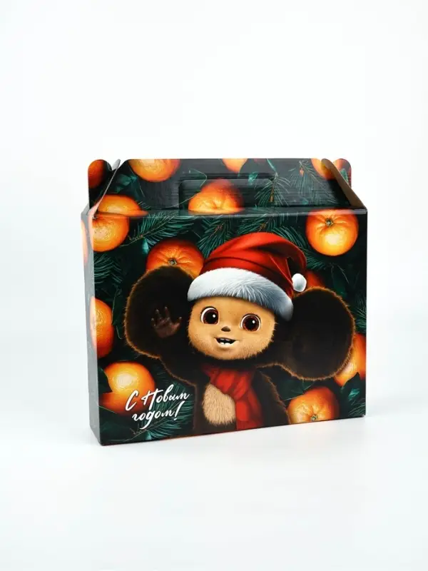 Коробка подарочная "Яркого года!", Чебурашка, 33,7 х 27,7 х 7,9 см