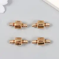 Замок металл для браслета с защёлкой, внешний d=0,4 см золото