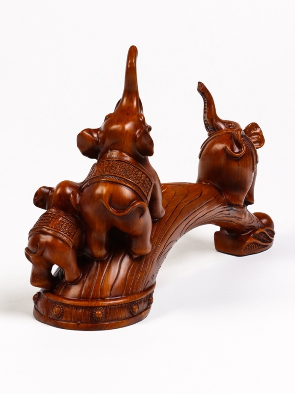 Подставка для бутылки "Два слона" под дерево, 36х10х25см