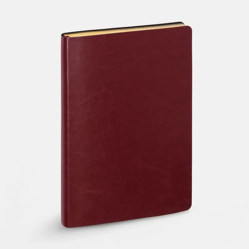 Ежедневник Nebraska Flex, недатированный, бордовый с золотистым