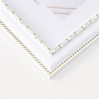 Фоторамка пластик "МИРАМ" 15х21 см, белый с золотом