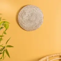 Панно " Мандала" дерево, 30х30х2 см, цв. белый