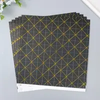Бумага для скрапбукинга золото "Геометрия на чёрном" плотность 180 гр 30,5х32 см