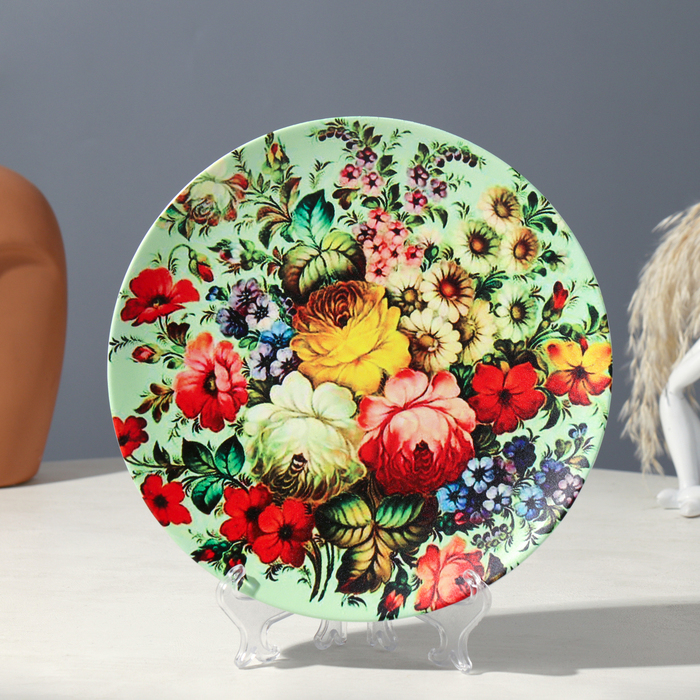 Тарелка декоративная &laquo;Жостово&raquo;, D = 19,5 см