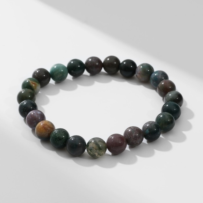 Браслет шар №8 &laquo;Яшма зелёная&raquo;, 5,5 см