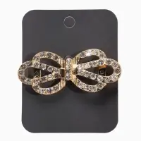 Зажим для кардигана "Ажур", корона, цвет белый в золото