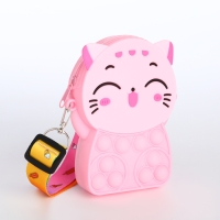 Сумка детская для девочки на молнии, &laquo;Выбражулька&raquo;, pop it, цвет розовый