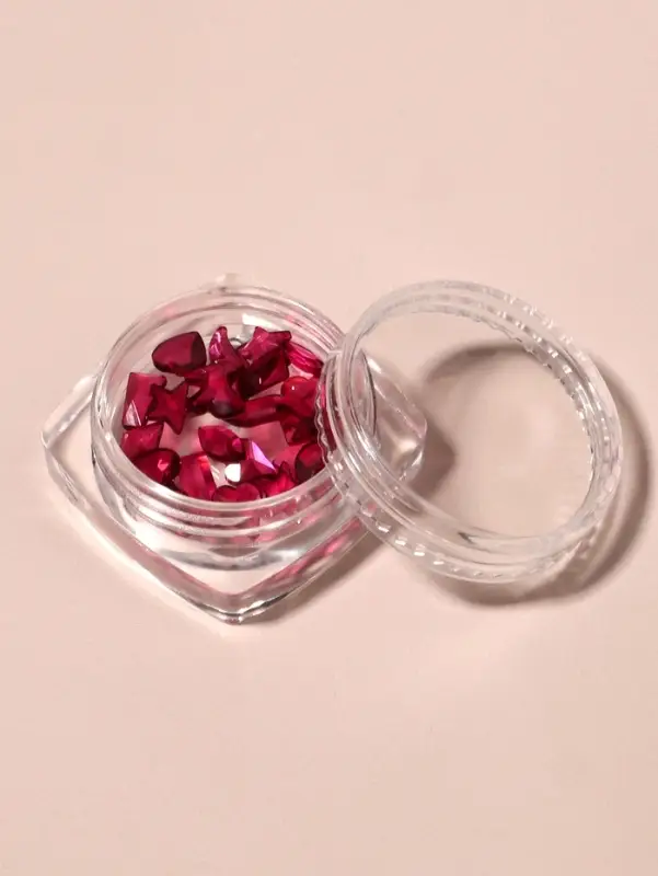 Фигурки для декора, объёмные, полупрозрачные, темно-розовые