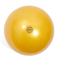 Мяч для художественной гимнастики Металлик, диаметр 19см, цвет желтый