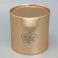 Набор коробок золотых 2 в 1 &laquo;Новогоднее настроение&raquo;, 12 х 12, 15 х 15 см