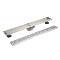 Трап линейный AFLORN AF20107-70, 700х70 мм, c флaнцeм своб. вращения 360&deg;, нерж. сталь