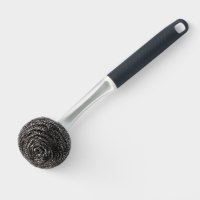 Щётка для мытья посуды с металличкой губкой Breeze, удобная ручка, 30&times;6 см