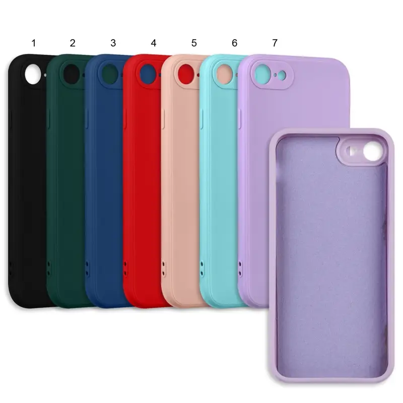 Чехол iPh 7/8/SE (2020) цветной силикон
