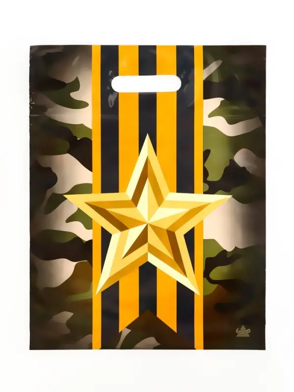 Пакет "Отвага", полиэтиленовый с вырубной ручкой, 31х40 см, 60 мкм