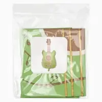 Воздушный шар фольгированный 35" "Гитара" цвет зеленый