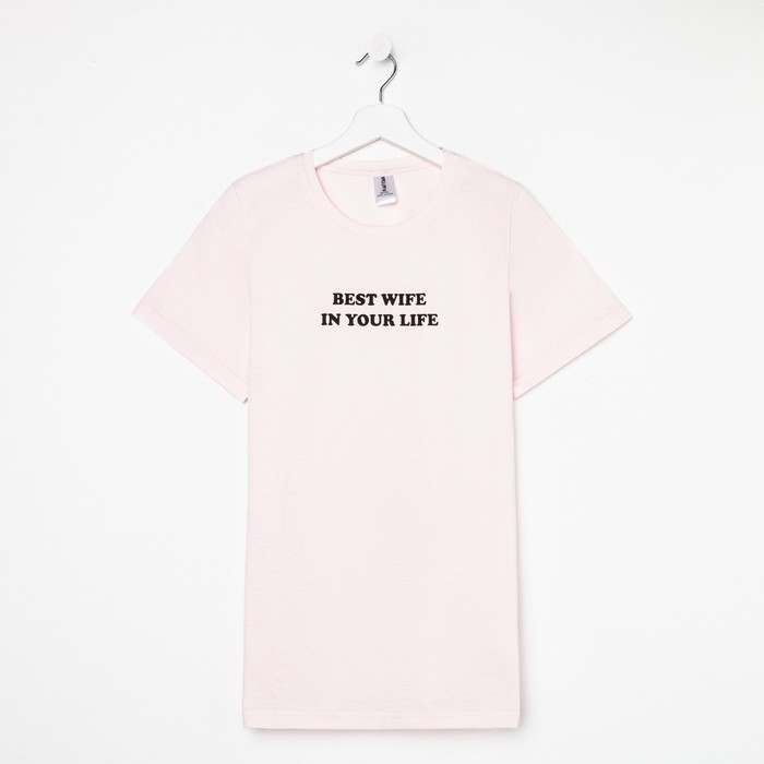 Футболка женская KAFTAN Best wife р. 40-42, розовый