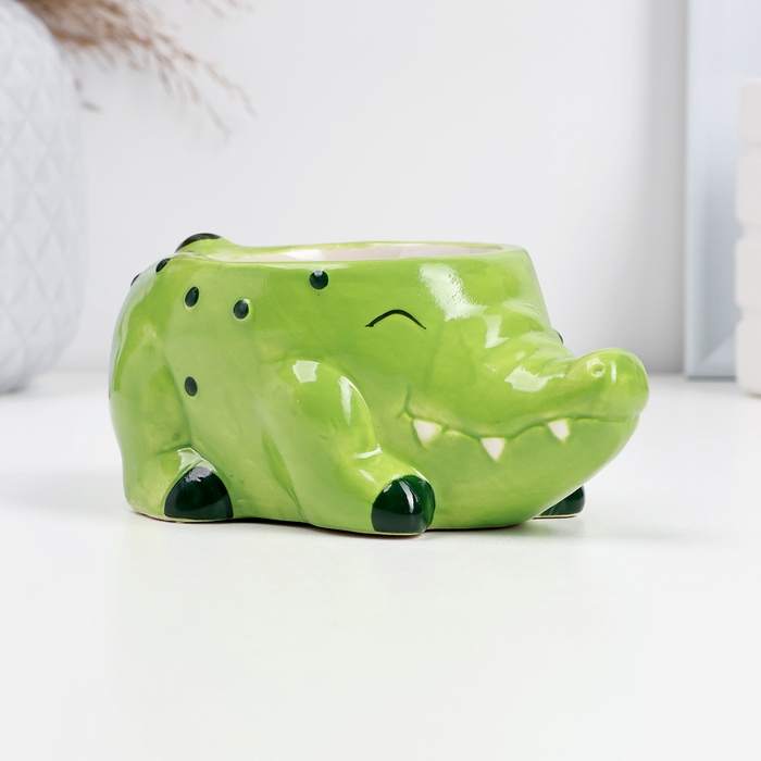 Кашпо Кашпо "Крокодил Геннадий" 14х9х8см