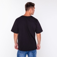 Футболка мужская новогодняя &laquo;Дед мороз&raquo;, цвет чёрный, размер 54