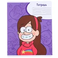 Тетрадь в клетку 18 листов, 5 видов МИКС, обложка мелованный картон, &laquo;Гравити Фолз&raquo;