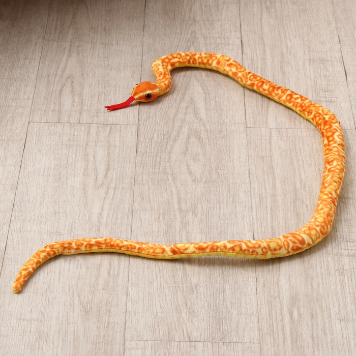 Мягкая игрушка «Змея», 108 см, цвет оранжевый, жёлтый Мягкая игрушка «Змея», 108 см, цвет оранжевый, жёлтый