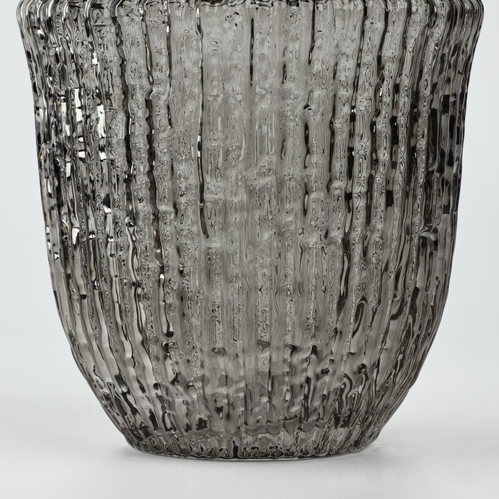 Ваза для цветов &laquo;Смоки&raquo; из черного стекла 31.5&times;15&times;15 см