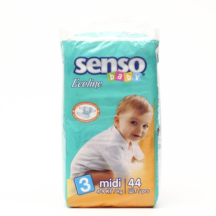 Подгузники &laquo;Senso baby&raquo; Ecoline Midi (4-9 кг), 44 шт