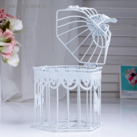 Клетка шестиугольная "Бабочки", 14,5х23см, белая Клетка шестиугольная "Бабочки", 14,5х23см, белая