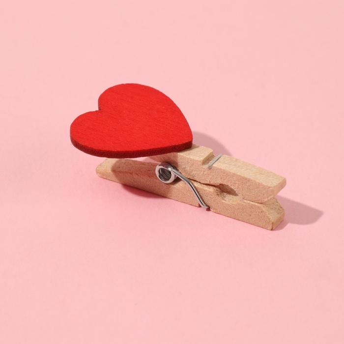 Прищепки для шитья &laquo;С сердцем&raquo;, 3,5 &times; 2 &times; 1 см, 10 шт, цвет разноцветный