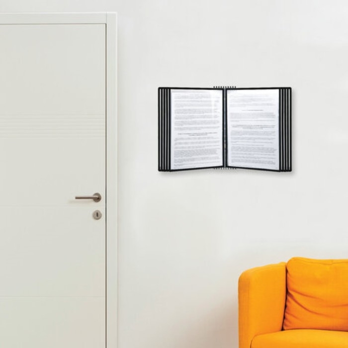 Демосистема настенная на 10 панелей А4 STAFF, черные Демосистема настенная на 10 панелей А4 STAFF, черные