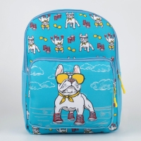 Рюкзак детский для девочки с карманом &laquo;Пёс в кедах&raquo;, 30 х 22 х 10 см