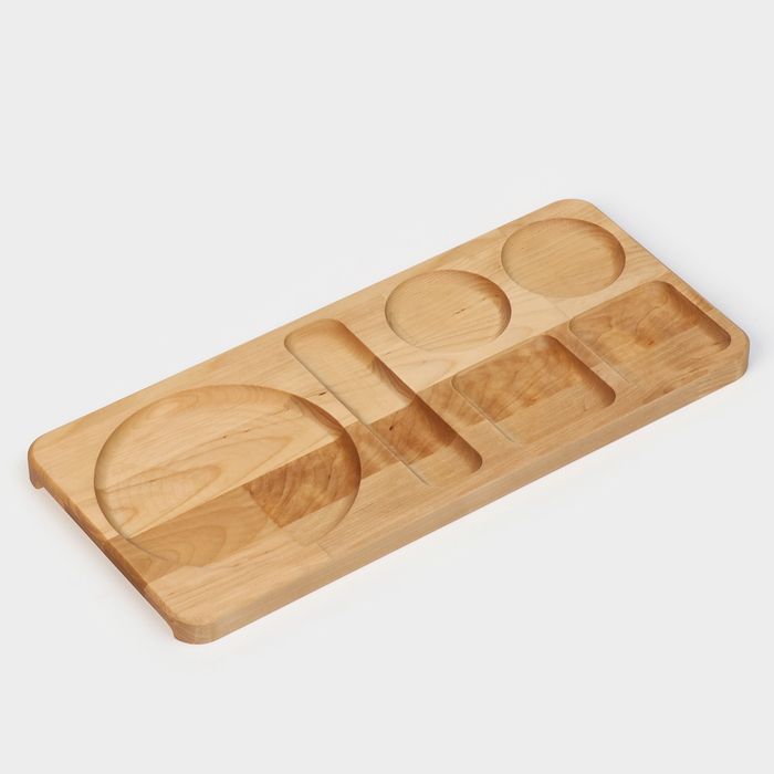 Поднос-подставка Adelica «Чайная станция», на 2 персоны, с потайными ручками, 40×18×1,8 см, берёза Поднос-подставка Adelica «Чайная станция», на 2 персоны, с потайными ручками, 40×18×1,8 см, берёза