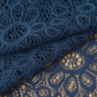 Кружевная эластичная ткань, 190 мм × 2,7 ± 0,5 м, цвет синий Кружевная эластичная ткань, 190 мм × 2,7 ± 0,5 м, цвет синий