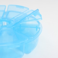 Шкатулка пластик для мелочей "Круглая" 8 отделений 2,5х10,3х10,3 см Шкатулка пластик для мелочей "Круглая" 8 отделений 2,5х10,3х10,3 см