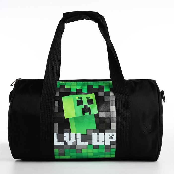 Сумка детская спортивная для мальчика &laquo;Пиксельный мир&raquo;, 40*20*20 см, чёрный цвет