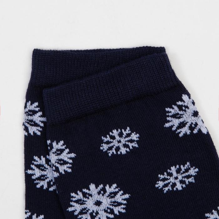 Носки детские «Мишка и снежинки» цвет синий, размер 22-24 Носки детские «Мишка и снежинки» цвет синий, размер 22-24