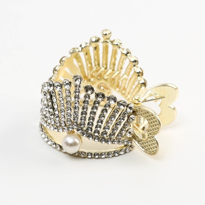 Зажим для волос со стразами &laquo;Будь ярче всех&raquo;, 3,5 х 4,5 х 2.5 см