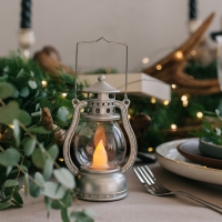 Светодиодная фигура «Серебристый фонарь» 8 × 12 × 6 см, пластик, батарейки AG13х3 (в комплекте), свечение тёплое белое Светодиодная фигура «Серебристый фонарь» 8 × 12 × 6 см, пластик, батарейки AG13х3 (в комплекте), свечение тёплое белое