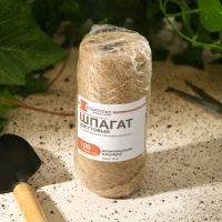 Шпагат джутовый для подвязки растений, 100 м, 1200 текс, 2 нити, джут, Greengo