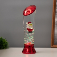 Лава лампа &laquo;Дед мороз&raquo; LED 3хААА, USB красный 6,5х8х23,7см
