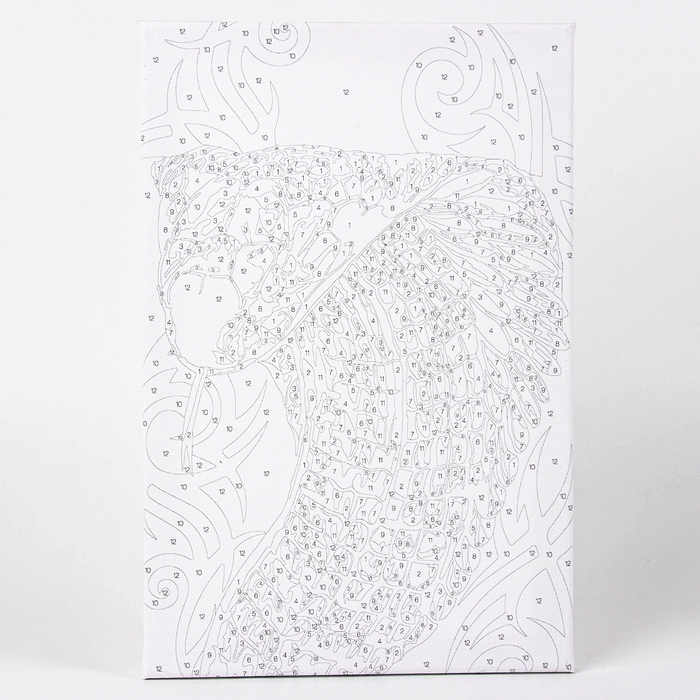 Картина по номерам на холсте с подрамником на новый год &laquo;Змея кобра&raquo;, 30 х 20 см, символ года 2025, новогодний набор для творчества